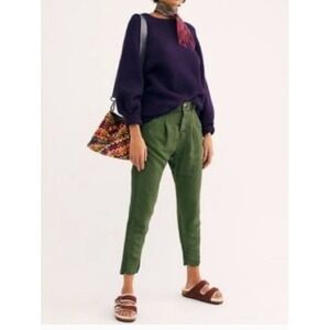 Free People Daytona Boyfriend Harem Pants Olive Green Size 2 Boho